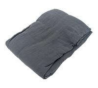 Drap housse MILOS mousseline de coton 180x200 cm bonnet 30 cm uni noir granit
