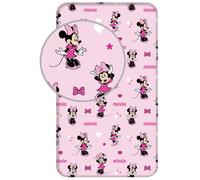 DRAP HOUSSE MINNIE PRETTY 90 X 200 + 25 CM - 100% COTON