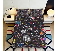 Drap-Housse Motif Science 3D Printed, Microfibre Douce, Entretien Facile, antidérapant, adapté Chambre Maison, Guest Room Bedding 140x200x25cm