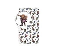 Drap housse multicolore 90x200 cm coton - trio