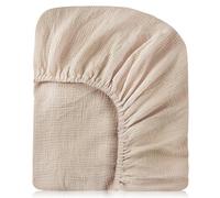 Drap Housse Nacelle Langes Coton Bébé Matelas Nacelle 82 * 41 * 12cm Drap Housse Couffin Universels 100% Coton Draps pour Lits Bébé pour Matelas Couffins Nacelle Poussette Berceau (Marron Clair)