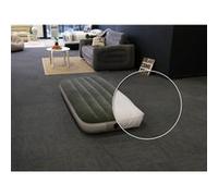 Pack matelas gonflable Downy gonfleur à pied 1 place Intex + Drap housse Blanc