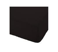 Drap housse uni 140 x 190 cm - Noir
