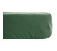 Drap housse PALACE pur coton lavé 160x200 cm bonnet 35 cm uni vert cedre