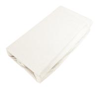 Drap housse PALACE pur coton lavé 90x190 cm bonnet 30 cm uni blanc nacre