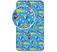 Drap Housse - Paw Patrol - 90 x 200 cm - 100% Coton - Lavable en machine - Thème Chase, Marshall, Rubble