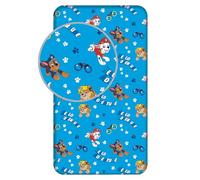Drap-housse Paw Patrol pour enfants - 90 x 200 cm | Literie officielle Paw Patrol | Coton doux et respirant | Drap-housse antidérapant pour lits d'enfants | Vibrant et confortable pour garçons et