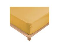 Drap Housse Percale 100% Coton 10 Coloris Différents - Tailles différentes 90 X 190cm - 140 X 190cm - 160 X 200cm - 180 X 200cm - Bonnet De 30cm (Jaune, 90x190 cm)