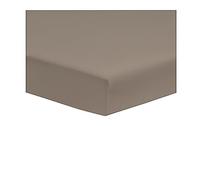 Drap-Housse Percale 100% Coton 80 Fils - Bonnet 30 cm - Doux, Résistant et Élégant - Qualité supérieure 80 Fils (Chocolat, 140 x 200 x 30)