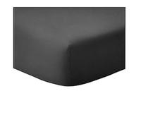 Drap-Housse Percale 100% Coton 80 Fils - Bonnet 30 cm - Doux, Résistant et Élégant - Qualité supérieure 80 Fils (Gris Anthracite, 140 x 200 x 30)