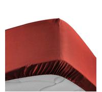 Douceur d'Intérieur - Drap housse Percaline Tomette - Percale de coton - 140 x 190 cm