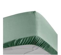 Douceur d'Intérieur - Drap housse Percaline - 180x200cm - Percale 100% coton - Bonnet 30cm - Tilleul