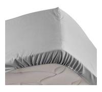 Drap housse gris 90 x 190 cm en percale Bonnet de 30 cm
