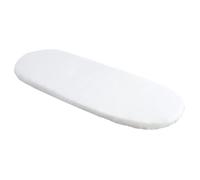 Medi Partners Drap Housse Nacelle 86x40cm Bebe Matelas Lit Couffin Cododo Landau - 100% Coton Ovale Poussette Bébé Fitted Sheets Cover pour Mattress (Blanc)