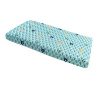 Medi Partners Drap Housse 60x120 lit Bebe Matelas Enfant Bébé - 100% Coton Fitted Draps Lit pour Baby Bed Cover Sheets Matela literie Mattress Couette (Forêt avec Menthe)