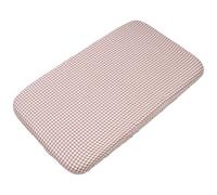 Drap housse pour berceau Praliné Vichy Moka (90x50 cm)