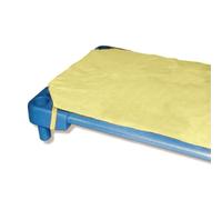 Drap-housse pour crèche avec élastique pour berceau, dimensions 60 x 140 cm (jaune)