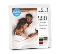 Drap-housse pour enfant de qualité supérieure 70x140 cm en coton doux I Drap de lit respirant BENE non pelucheux et infroissable I Design allemand I Hauteur 15 cm, blanc