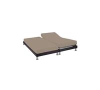 Drap housse pour lit articulé 2x80x200 biscuit 100% coton