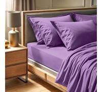 Drap-Housse Premium Ranforce pour lit Double (140 x 190 + 30 cm) en Lilas | 100% Coton 155 Fils | Lavable en Machine à 30 °C | Literie Douce et Durable