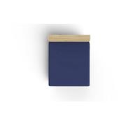 Drap-Housse Premium Ranforce pour lit Double, Sax Blue, 140 x 190 + 30 cm, 100% Coton, 155 Fils, 117 g/m², Lavable en Machine à 30°C, Doux et résistant