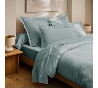 Drap Housse ""Prestige"" 100% Satin de coton Peigné 120 fils /cm² Coton Pur - 160x200 - Prestige Céladon