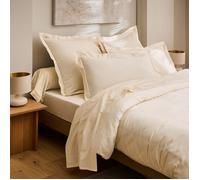 Drap Housse ""Prestige"" 100% Satin de coton Peigné 120 fils /cm² Coton Pur - 160x200 - Prestige Crème