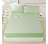 Drap-housse rafraîchissant, élastique avec poche profonde pour matelas jusqu'à 30 cm, draps rafraîchissants pour les nuits chaudes et les repos frais avec taie d'oreiller, doux et ultra durable (180 x