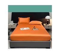 Drap-housse réglable en satin pour matelas de 90, 120, 150, 180, 200 cm, super doux et soyeux, s'adapte jusqu'à 30 cm de profondeur, 90 x 200 cm + taie d'oreiller de 48 x 74 cm