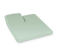 Drap housse relaxation uni 2x100x190 cm 100% coton ALTO vert fleur d'amandier TR Tête relevable uniquement