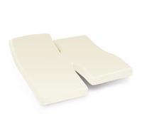 Drap housse relaxation uni 2x100x200 cm 100% coton ALTO Crème TPR Tête et pied relevable