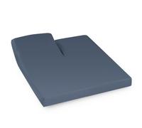 Drap housse relaxation uni 2x70x190 cm 100% coton ALTO bleu Jean TR Tête relevable uniquement
