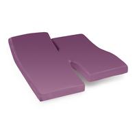 Drap housse relaxation uni 2x80x200 cm coton ALTO Raisin TPR Tête et pied relevable
