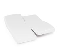 Drap housse relaxation uni 2x80x210 cm 100% coton ALTO Blanc TPR Tête et pied relevable