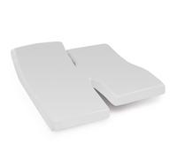 Drap housse relaxation uni 2x80x210 cm coton ALTO Calcium TPR Tête et pied relevable
