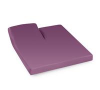Drap housse relaxation uni 2x90x200 cm 100% coton ALTO Raisin TR Tête relevable uniquement