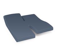 Drap housse relaxation uni 2x90x200 cm coton ALTO bleu Jean TPR Tête et pied relevable
