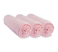 Easy Dort Draps housse bébé 60x120 cm - Lot de 3 - 100% coton, extensible, Oeko-Tex - Rose