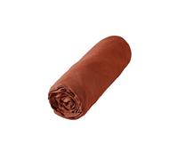 Drap housse rouge 180x200 cm lin -