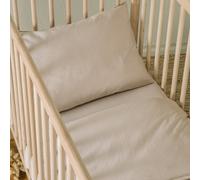 Drap housse satin de coton bio Lin (60 x 120 cm)