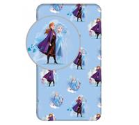 Drap-housse simple Disney La Reine des Neiges 2 Bleu - 100% Coton