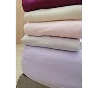 Drap Housse Simple en Flanelle de Couleur Unie, Dimensions : 90 x 200 + 25 cm. Toutes Les Couleurs rêves Pur Coton Naturel 100% (Lille)