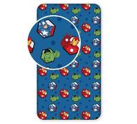 Jerry Fabrics Drap de coton avec élastique 90x200 Avengers Captain America 1490 pour enfants