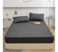 Drap-housse super doux gris 90 x 200 cm - Protège-matelas en microfibre de qualité supérieure pour matelas et surmatelas jusqu'à 25 cm, ultra confortable et essentiel pour la literie