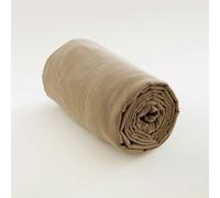 Drap housse - TARANTINO - 140x190 cm - 100% coton - Bonnet 25 cm - Couleur Mastic