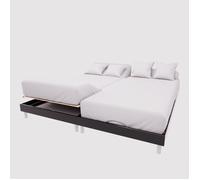 Soleil d'ocre – Drap-housse TPR coton 57 fils 2x70x190 cm uni blanc