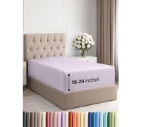 Drap-housse très profond pour lit jumeau XL, respirant et confortable, convient facilement aux matelas de 45,7 cm à 61 cm, ultra doux, infroissable avec poches très profondes, respirant et