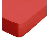 Drap housse uni 120x190 cm bonnet 50 cm 100% coton ALTO orange Baie de Goji
