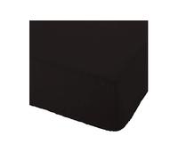 Drap housse uni 140 x 190 cm - Noir
