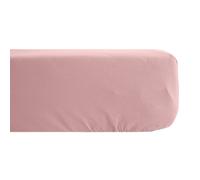 Drap housse uni 140x190 cm bonnet 35 cm percale de coton MANOIR Rose